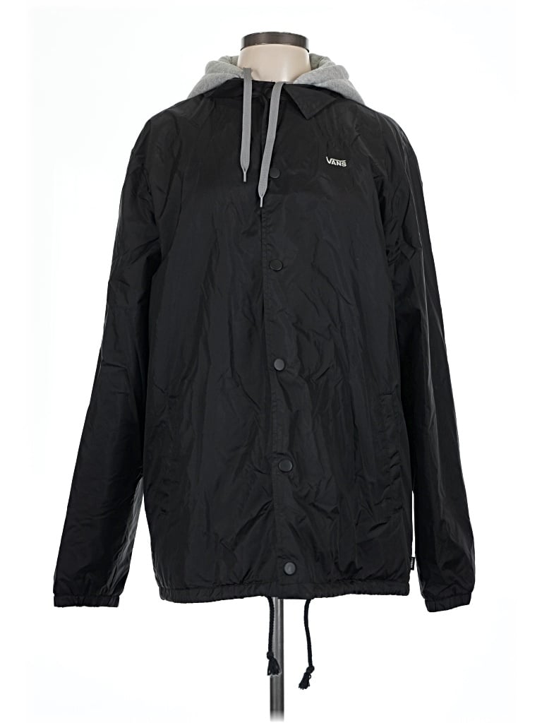 Pre-owned Vans Windbreaker Jacket In Black