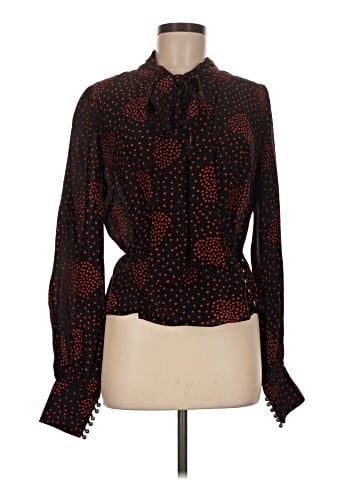 The Kooples Long Sleeve Silk Top (view 1)