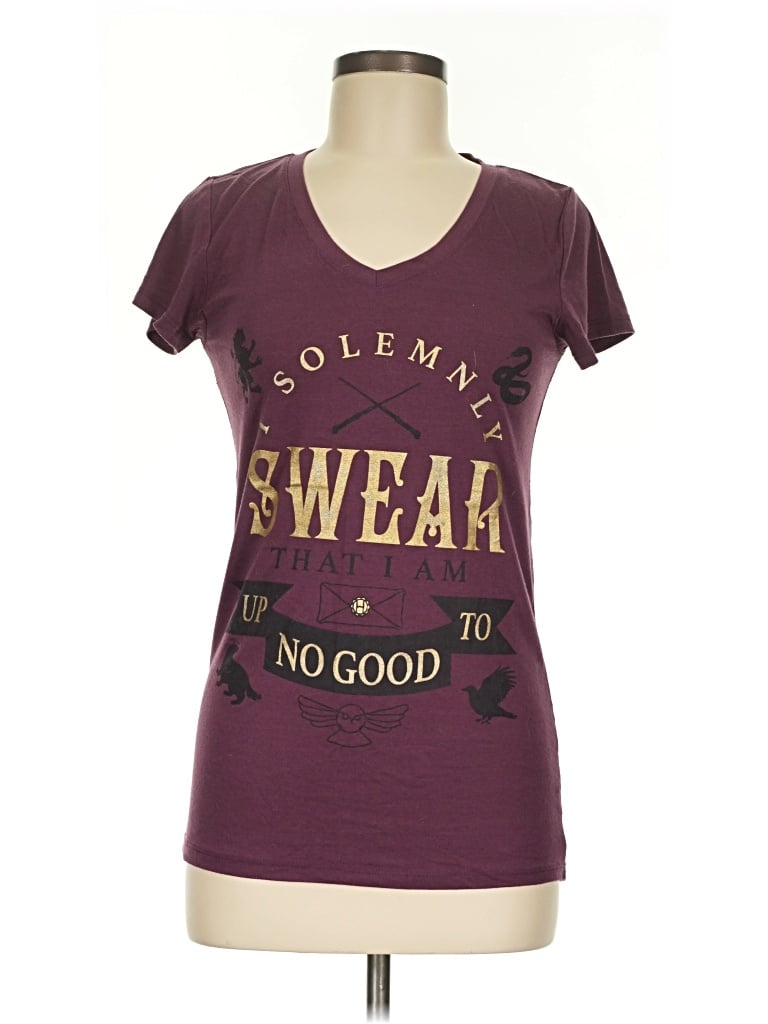 Pre-owned Harry Potter Short Sleeve T-shirt In Purple