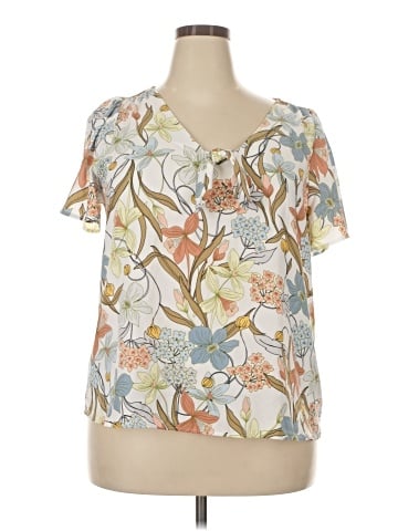 LC Lauren Conrad Short Sleeve Blouse (view 1)
