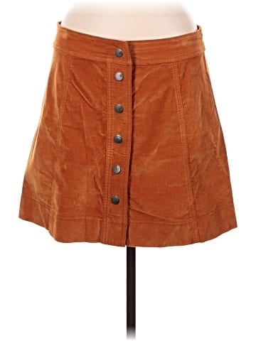 Madewell Velveteen A-Line Mini Skirt: Button-Front Edition (view 1)