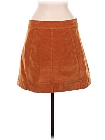 Madewell Velveteen A-Line Mini Skirt: Button-Front Edition (view 2)