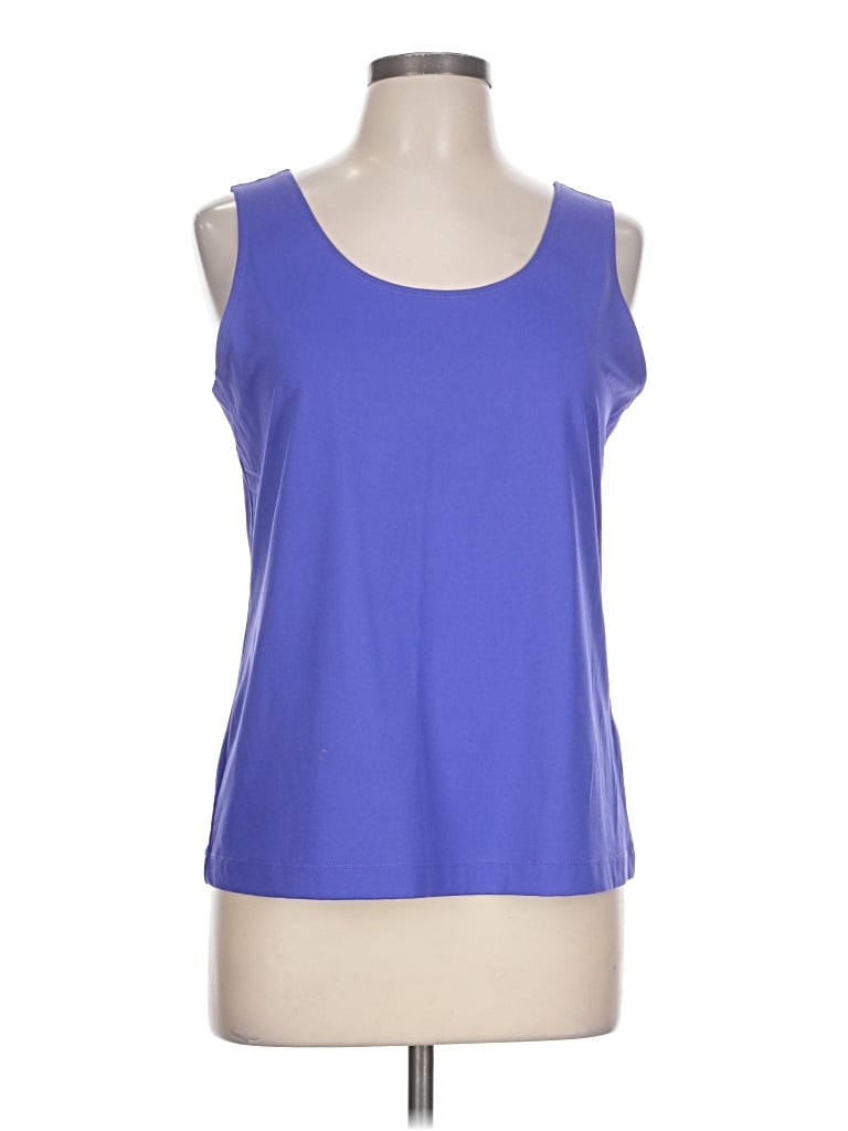 Pre-owned Chico's Tank Top Blue Strapless Neckline Tops
