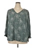 Fun2Fun 100% Polyester Teal Long Sleeve Blouse Size 2X - photo 1
