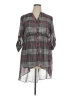 Cato 100% Polyester Plaid Gray 3/4 Sleeve Blouse Size XL - photo 1