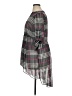 Cato 100% Polyester Plaid Gray 3/4 Sleeve Blouse Size XL - photo 5