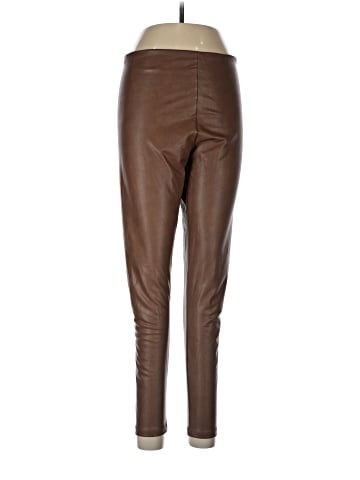 Aqua Faux Leather Pants (view 1)