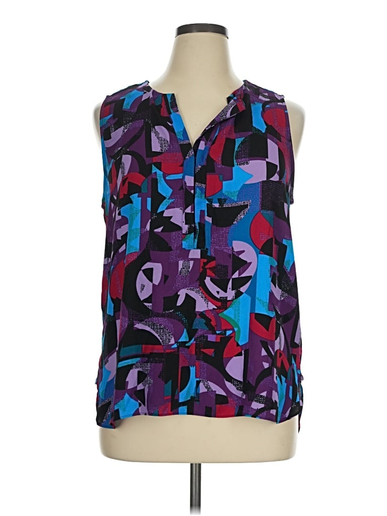 Pre-owned Dana Buchman Sleeveless Blouse In Purple