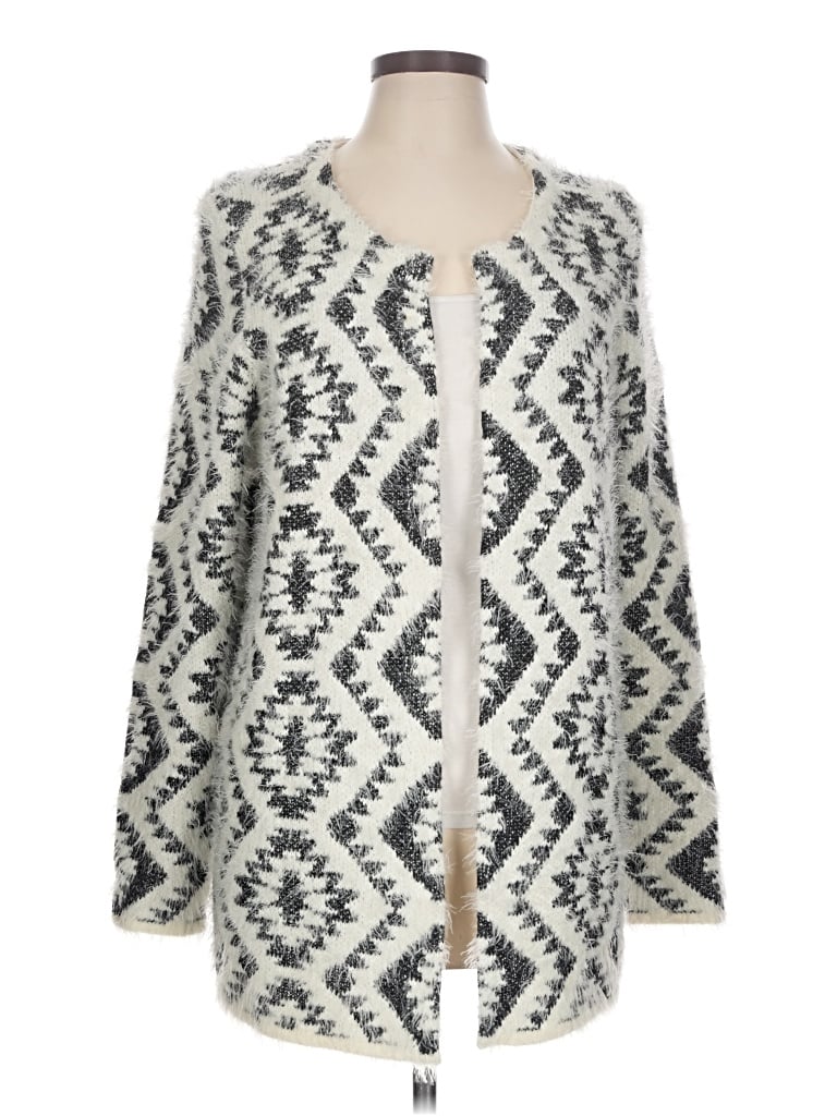 Pre-owned Hannah Cardigan Sweater In Silver