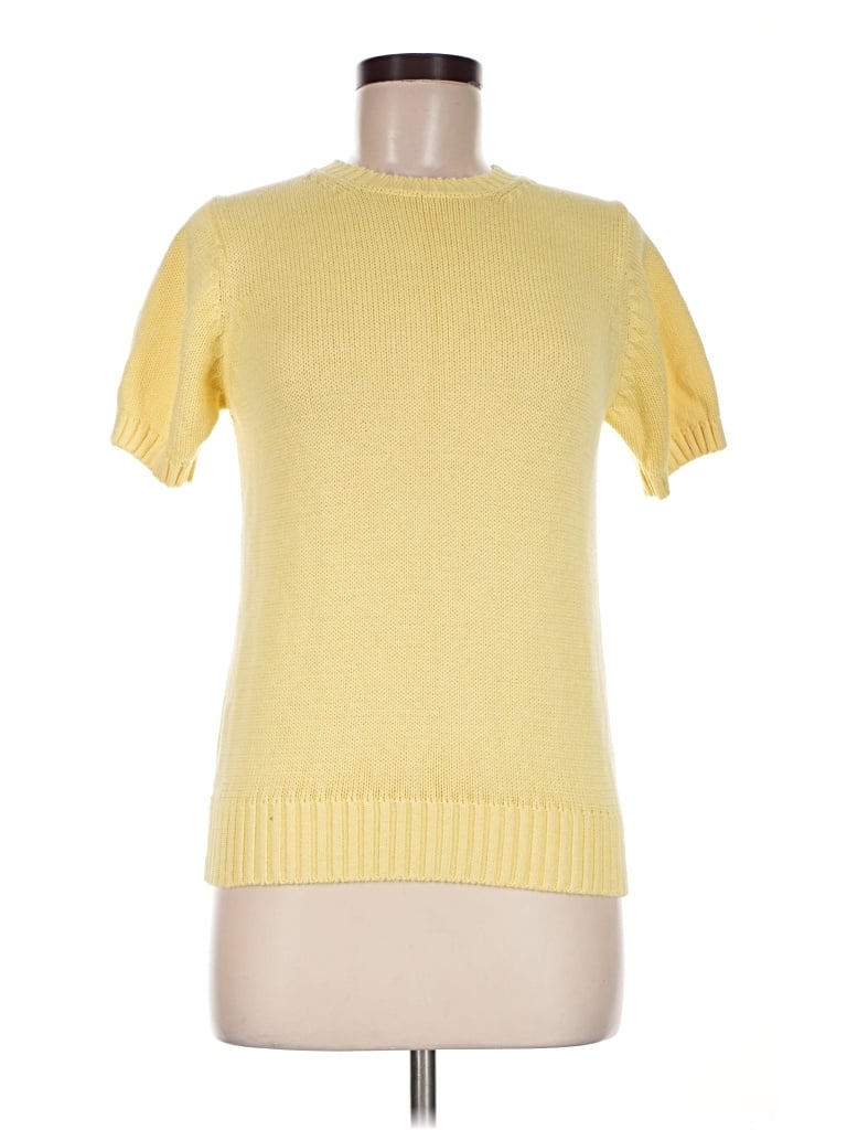 Pre-owned Lands' End Pullover Sweater In Yellow