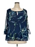 St. John's Bay Blue 3/4 Sleeve Blouse Size XXL - photo 1