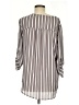 Maurices 100% Polyester Stripes Gray 3/4 Sleeve Blouse Size M - photo 2