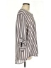 Maurices 100% Polyester Stripes Gray 3/4 Sleeve Blouse Size M - photo 4