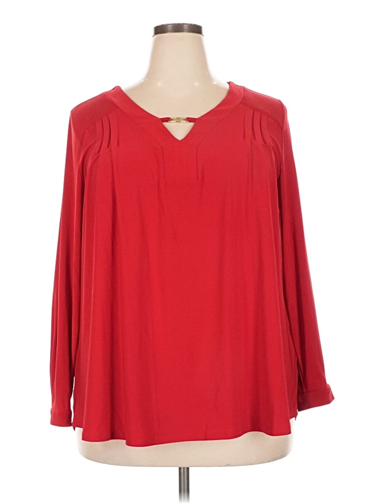 Pre-owned Collection Long Sleeve Blouse In Red