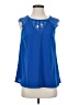 Brixon Ivy 100% Polyester Blue Sleeveless Blouse Size S - photo 1