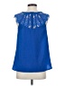 Brixon Ivy 100% Polyester Blue Sleeveless Blouse Size S - photo 2