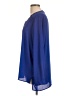 Pleione 100% Polyester Blue Long Sleeve Blouse Size L - photo 5
