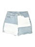 Art Class Color Block Blue Denim Shorts Size 16 - 18 - photo 1
