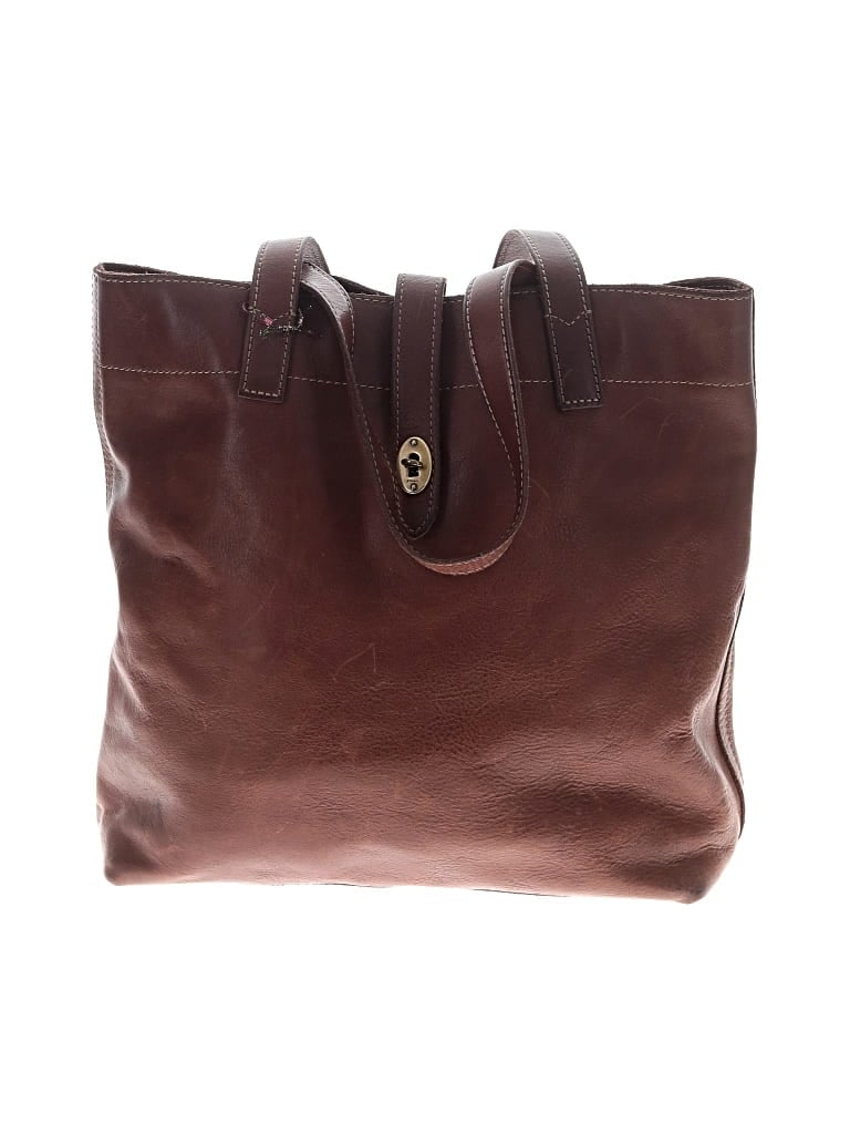 Pre-owned Fossil Leather Tote Bag In Brown