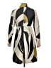 Ann Taylor Graphic Gold Ivory Coat Size XS - photo 2