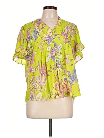 Hale Bob Short Sleeve Silk Top (view 1)