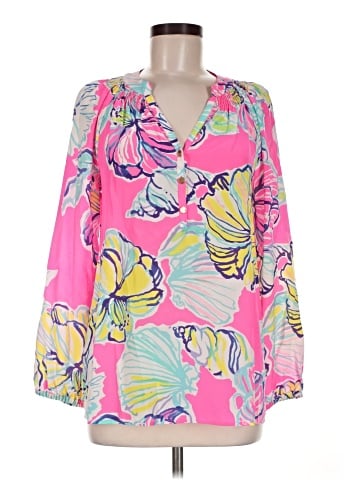 Lilly Pulitzer Long Sleeve Silk Top (view 1)