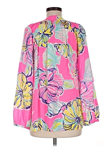 Lilly Pulitzer Long Sleeve Silk Top (view 2)