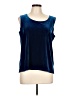 Susan Graver Blue Sleeveless Blouse Size L - photo 1