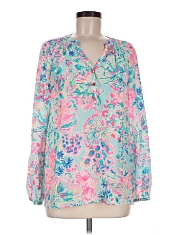 Lilly Pulitzer Long Sleeve Silk Top (view 1)