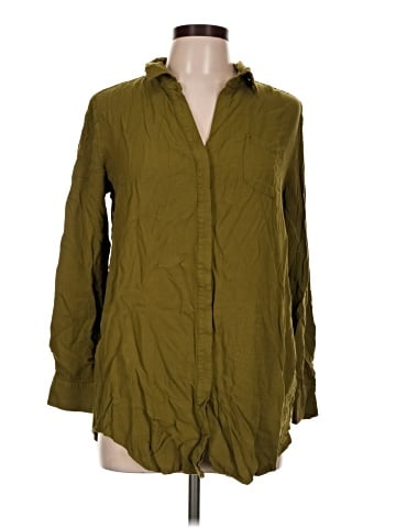 Motto Long Sleeve Button-Down Shirt (view 1)