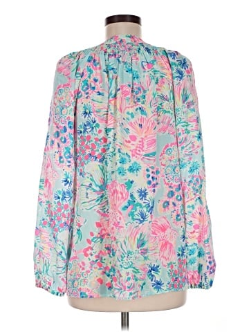 Lilly Pulitzer Long Sleeve Silk Top (view 2)