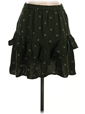 Madewell Pull-On Ruffle Tiered Mini Skirt in Dot Daisies (view 1)