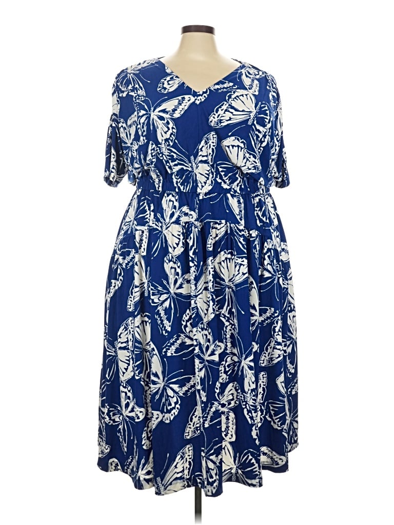 Lane Bryant Casual Dress In Blue