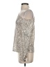 CeCe Silver Long Sleeve Blouse Size XS - photo 5