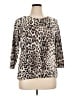 Roz & Ali Animal Print Tan Pullover Sweater Size XL - photo 1