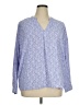 Alfani 100% Polyester Blue 3/4 Sleeve Blouse Size XL - photo 1