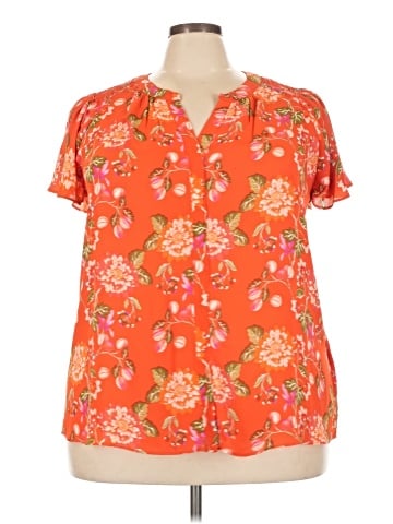 Rose + Olive Short Sleeve Blouse (view 1)