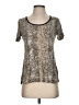 Gerard Darel 100% Viscose Silver Short Sleeve Top Size Sm (2) - photo 1
