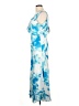 Halston Tie-dye Blue Cocktail Dress Size 10 - photo 5