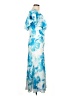 Halston Tie-dye Blue Cocktail Dress Size 10 - photo 4