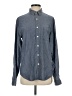 Theory Chevron-herringbone Gray Long Sleeve Button-Down Shirt Size S - photo 1