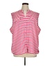 Calvin Klein Stripes Pink Sleeveless Blouse Size 2X - photo 1