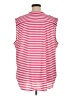 Calvin Klein Stripes Pink Sleeveless Blouse Size 2X - photo 2