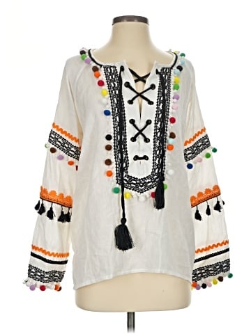 MADE IN ITALY Long Sleeve Blouse (view 1)
