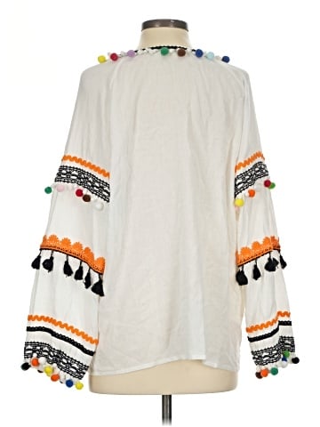 MADE IN ITALY Long Sleeve Blouse (view 2)