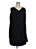 Talbots 100% Polyester Solid Black Casual Dress Size 14 - photo 1