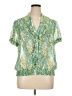 Apt. 9 100% Polyester Green Short Sleeve Blouse Size XL - photo 1