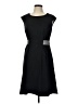 Connected Apparel Solid Black Casual Dress Size 12 - photo 1