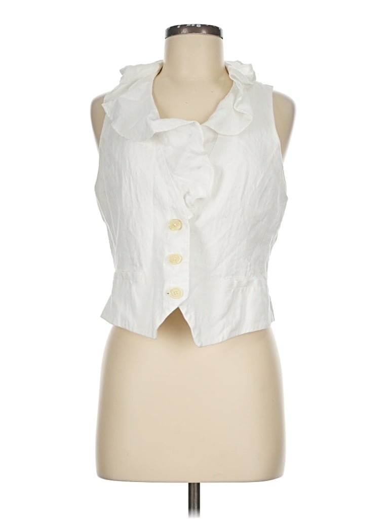 Pre-owned Chaps Sleeveless Blouse In White