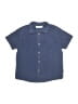 Zara Solid Blue Short Sleeve Button-Down Shirt Size 7 - photo 1